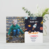 Outer Space Photo - ANY AGE誕生日招待状 招待状 (スタンド正面)