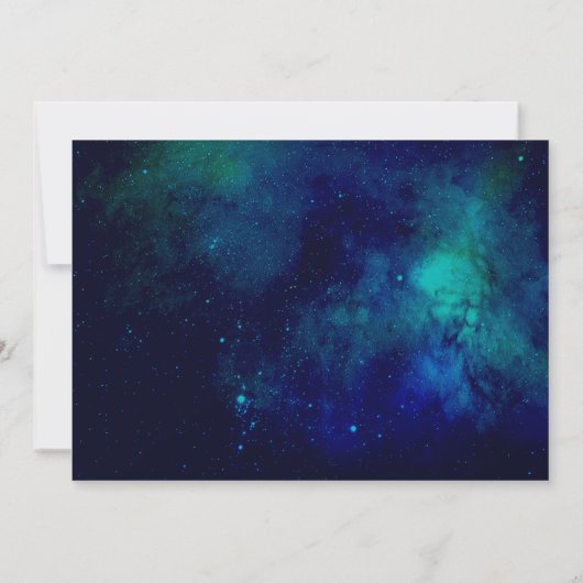 Outer Space Photo Any Age誕生日招待状 招待状 (裏面)