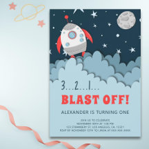 Outer Space Rocket Boy First Birthday