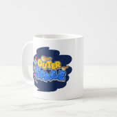 Outer Space Rocket Cartoon Design コーヒーマグカップ (正面左)