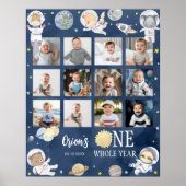 Outer Space Safari誕生日フォトマイルストーン ポスター (正面)