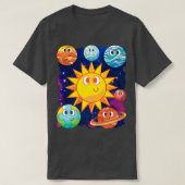 Outer Space Science Galaxy Astronomy Universe Cute Tシャツ (デザイン正面)