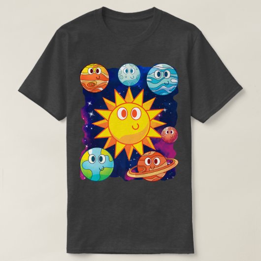 Outer Space Science Galaxy Astronomy Universe Cute Tシャツ (デザイン正面)
