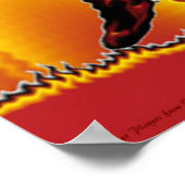 Outer space series Fireのギタープレーヤー ポスター (角)