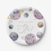 Outer Space Starのカスタマイズすごい可能 ペーパープレート (正面)