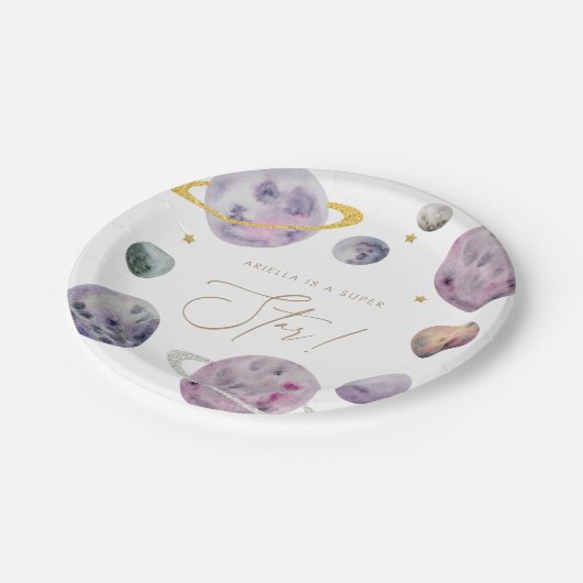 Outer Space Starのカスタマイズすごい可能 ペーパープレート (アングル)