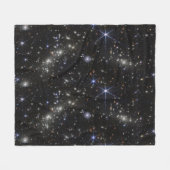 Outer Space Stars Galaxies Solar System フリースブランケット (正面(横))