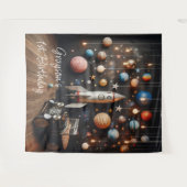 Outerspace Planets First誕生日セルフィー駅 タペストリー (正面(横))