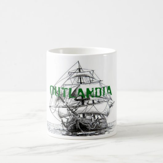 Outlandia -航海者のコーヒーか茶マグ コーヒーマグカップ (中央)