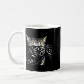 Outlaw Cat Funny Gangster Cat With Bandana コーヒーマグカップ (左)