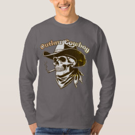 Outlaw Cowboy Skull T-Shirt – Western Rebel Skelet Tシャツ