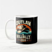Outlaw Hilbilly 2024米国選挙日カウボーイハット コーヒーマグカップ (左)