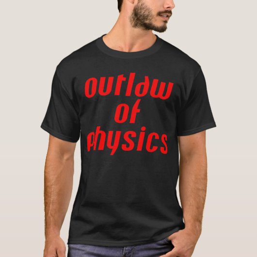 Outlaw of Physics – 赤 Tシャツ (正面)