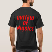 Outlaw of Physics – 赤 Tシャツ (裏面)