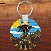 Outlaw Skull Cowboy Keychain キーホルダー (正面)