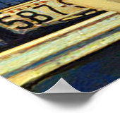 Outlaws Bonnie & Clyde The Barrow Faux Painting ポスター (角)