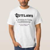 Outlaws Restaurant & バー, Elmhurst, IL Tシャツ (正面)