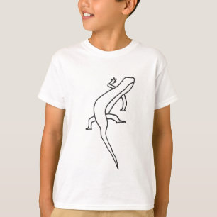 Outline Art、トカゲTシャツスケッチ Tシャツ