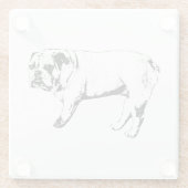 Outline Bulldog Coasters ガラスコースター (裏面)