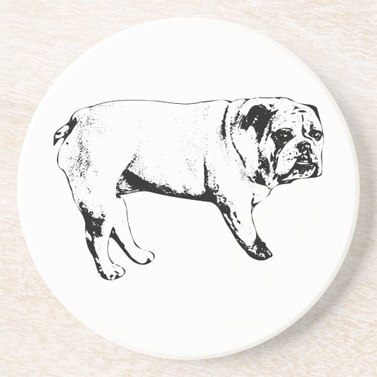 Outline Bulldog Coasters コースター (正面)