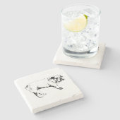 Outline Bulldog Coasters ストーンコースター (横)