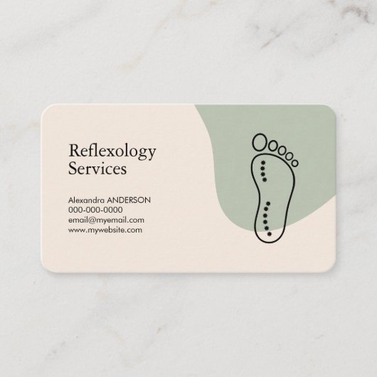 Outline Footprint - Reflexology 名刺 (正面)