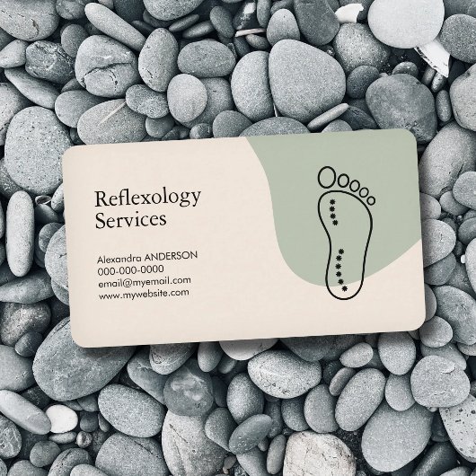 Outline Footprint - Reflexology 名刺