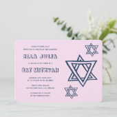 OUTLINE LETTERS STAR OF DAVID Custom BAR Mitzvah 招待状 (スタンド正面)