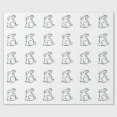 Outlneのバニー ラッピングペーパー (フラット)