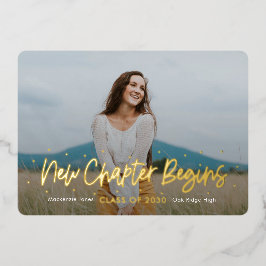 Outlookフォイル前向き卒業招待状フォイルI 箔招待状