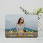 Outlookフォイル前向き卒業招待状フォイルI 箔招待状 (立ち正面)