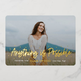 Outlookフォイル前向き卒業招待状フォイルI 箔招待状