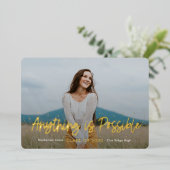 Outlookフォイル前向き卒業招待状フォイルI 箔招待状 (立ち正面)