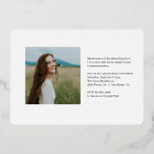 Outlookフォイル前向き卒業招待状フォイルI 箔招待状 (裏面)