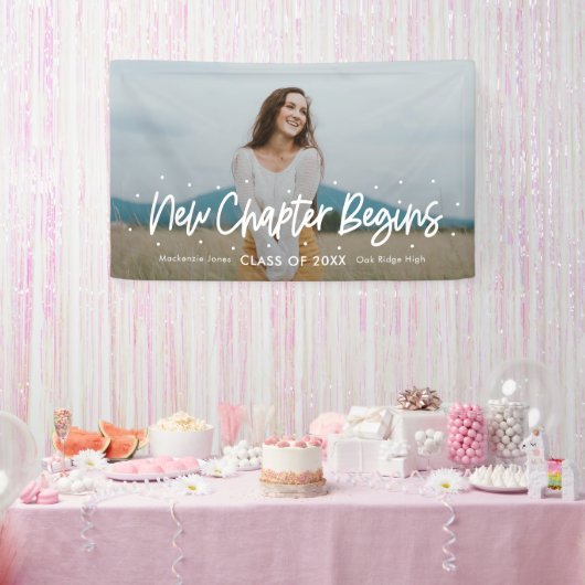 Outlook前向き編集可能カラー卒業バナー 横断幕 (パーティー)