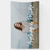 Outlook前向き編集可能カラー卒業バナー 横断幕 (縦)