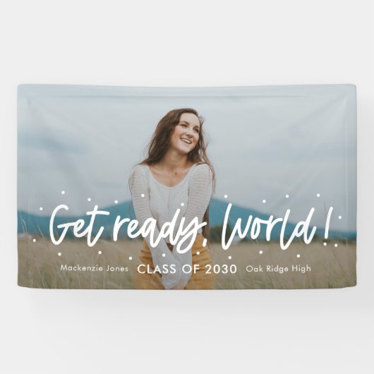 Outlook前向き編集可能カラー卒業バナー 横断幕 (横)