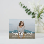 Outlook卒業前向き写真ありがとう ポストカード (スタンド正面)