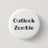 Outlook Zombie Funny Office Pinback Button 缶バッジ (正面)