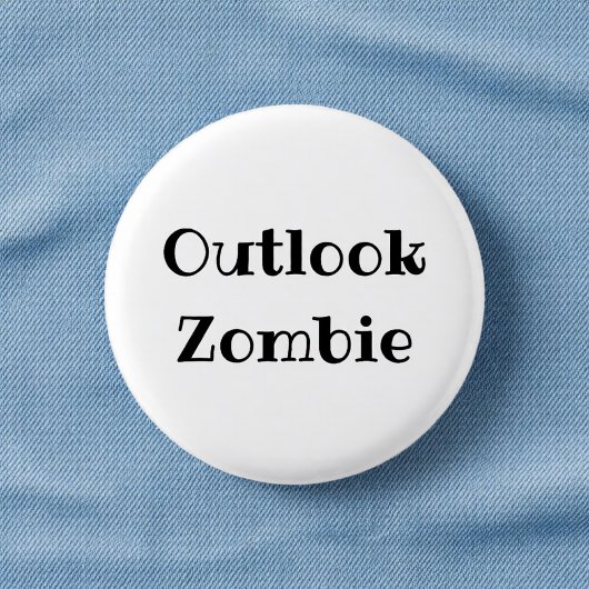Outlook Zombie Funny Office Pinback Button 缶バッジ