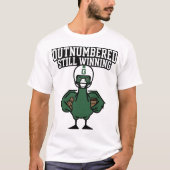 Outnumbered Still Winning | Angry Goose Baseball C Tシャツ (正面)