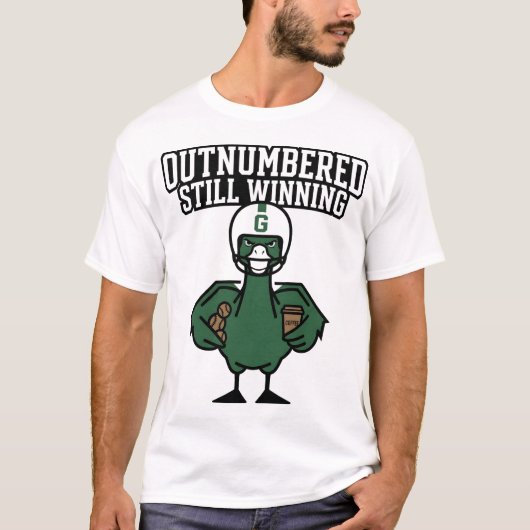 Outnumbered Still Winning | Angry Goose Baseball C Tシャツ (正面)
