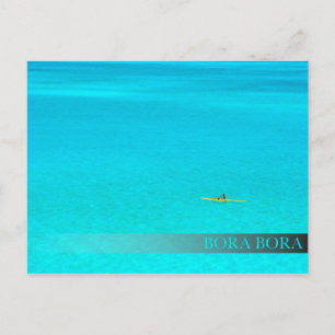 Outrigger canoe in Bora Boraバーはがき ポストカード