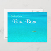 Outrigger canoe in Bora Bora文字はがき ポストカード (正面/裏面)
