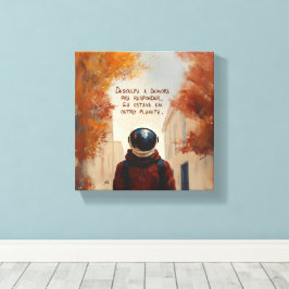 Outro Planeta (com frase) キャンバスプリント