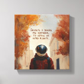 Outro Planeta (com frase) キャンバスプリント (正面)