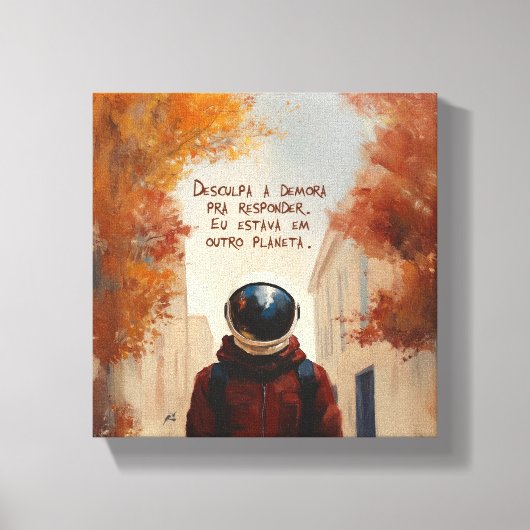 Outro Planeta (com frase) キャンバスプリント (正面)