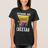 Outrun The Cheetah Wildlife Animal Zookeeper Tシャツ (正面)