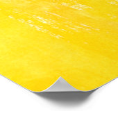 'Outside'グレーと黄色の抽象芸術アートのポスター ポスター (角)