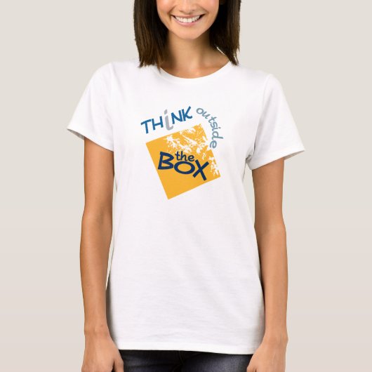 Outside The Boxシャツ – スタイルとカラーを選択 Tシャツ (正面)